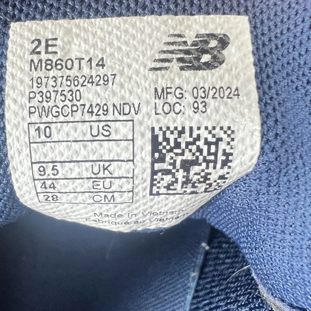 Men’s New Balance Fresh Foam X 860v14 Road Running Shoes In Blue/Lime Sz 10 - Picture 11 of 11